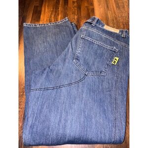 Iron Workers Reinforced Motorcycle Jeans Kevlar Lining Blue Denim Mens 38x32